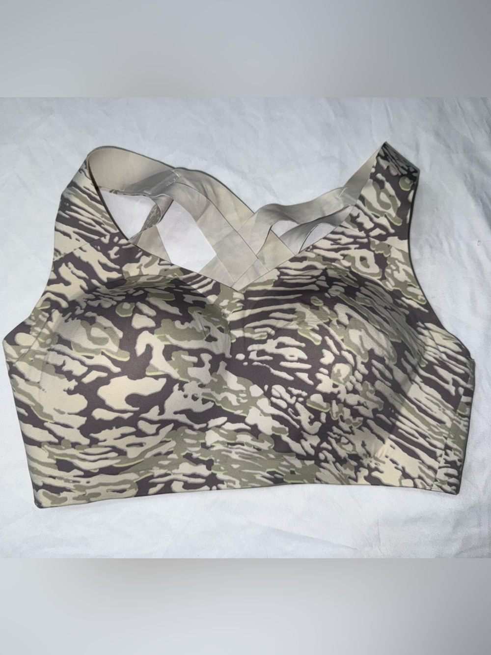 lululemon athletica Camo Sports Bra in Beige, Olive & Brown Tones